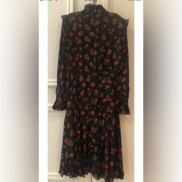 Michael Kors Collection Rose Crushed Georgette Dress Fall 2018 Size 14 NWT - Picture 4 of 7